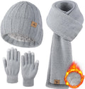 Cozy Women's Winter Beanie Scarf Gloves Set by LOROME