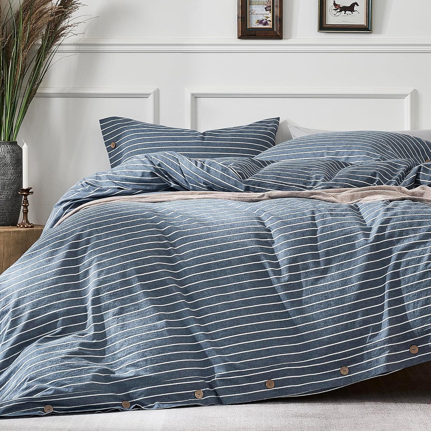 Washed Cotton Duvet Cover Queen Size for Cozy Modern Homes