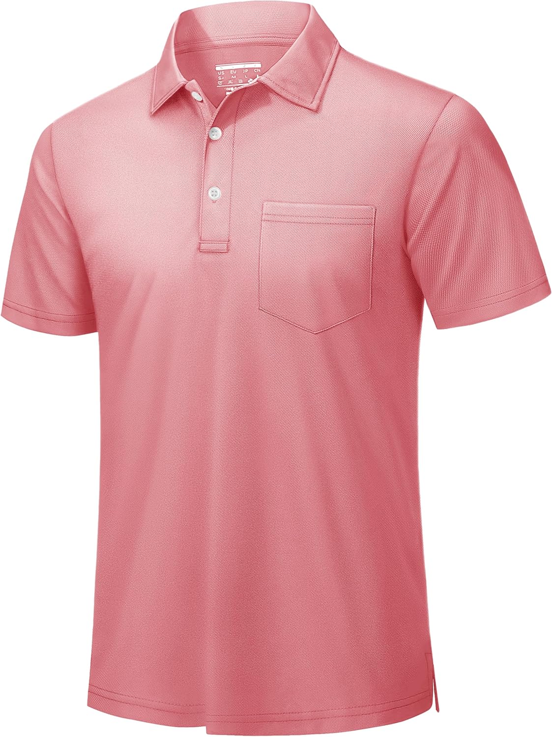 TACVASEN Mens Polo Shirts with Pocket for Golf and Work