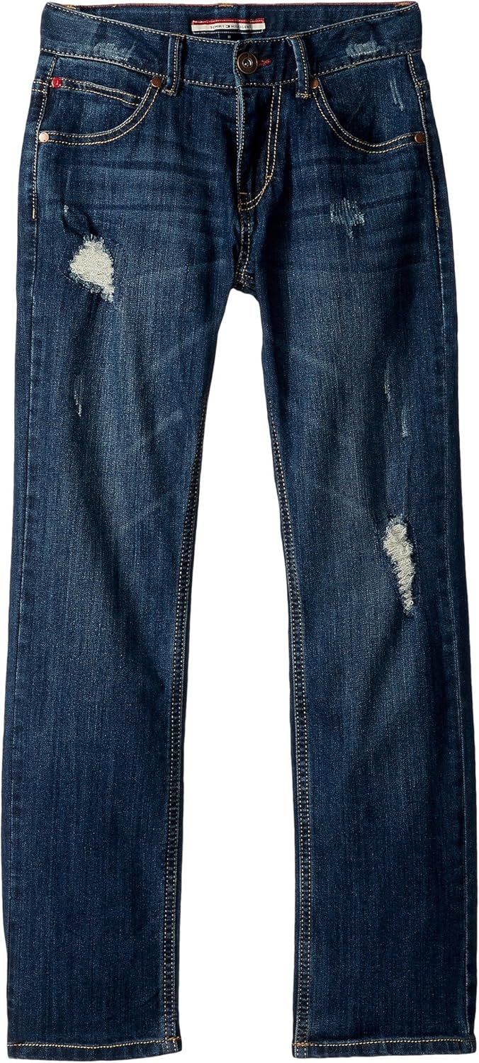 Tommy Hilfiger Boys' 5-Pocket Stretch Slim Straight Leg Jeans