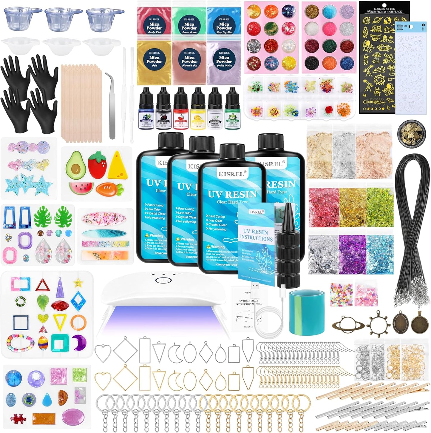 UV Resin Jewelry Making Kit for Creative DIY Projects and Crafts