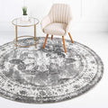 Unique Loom Sofia Collection Round Area Rug - Soft Vintage Look