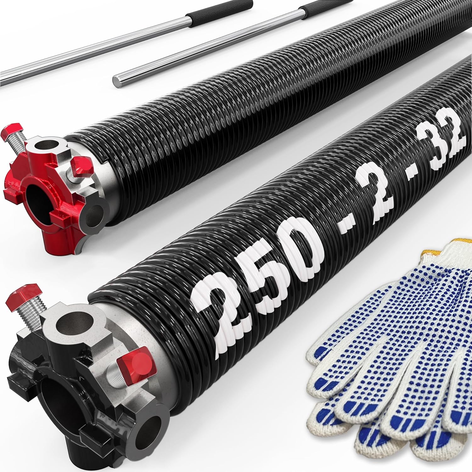 Garage Door Coated Torsion Springs with Non-Slip Winding Bars