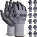ATERET 12 Pairs Safety Work Gloves - Microfoam Nitrile, Breathable Fit