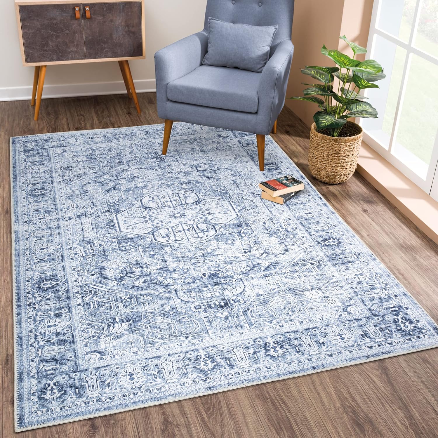 Bloom Rugs Washable Non-Slip 8ft x 10ft Area Rug for Home