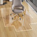 Beveled Edge Irregular Office Chair Mat with Lip 48 in x 60 in