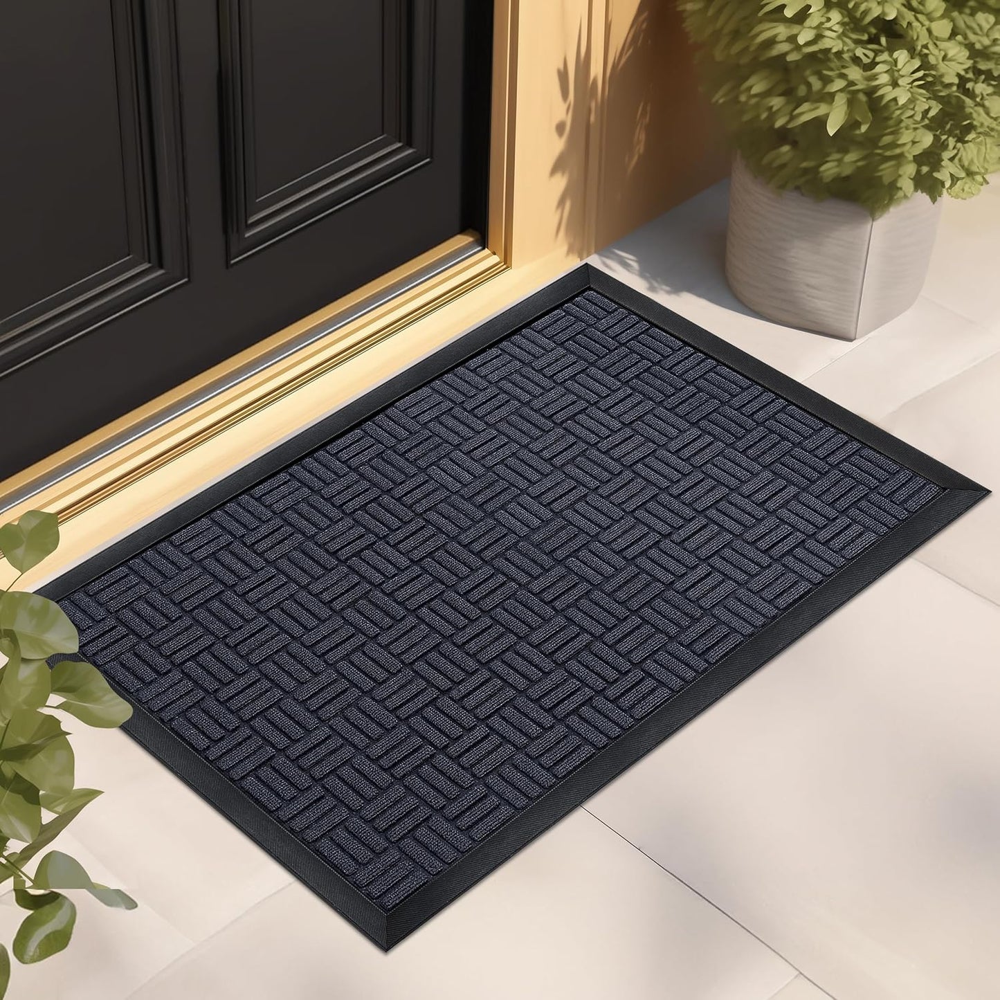Mibao Heavy Duty Welcome Mat for Outdoor Indoor Use, 61.5 in