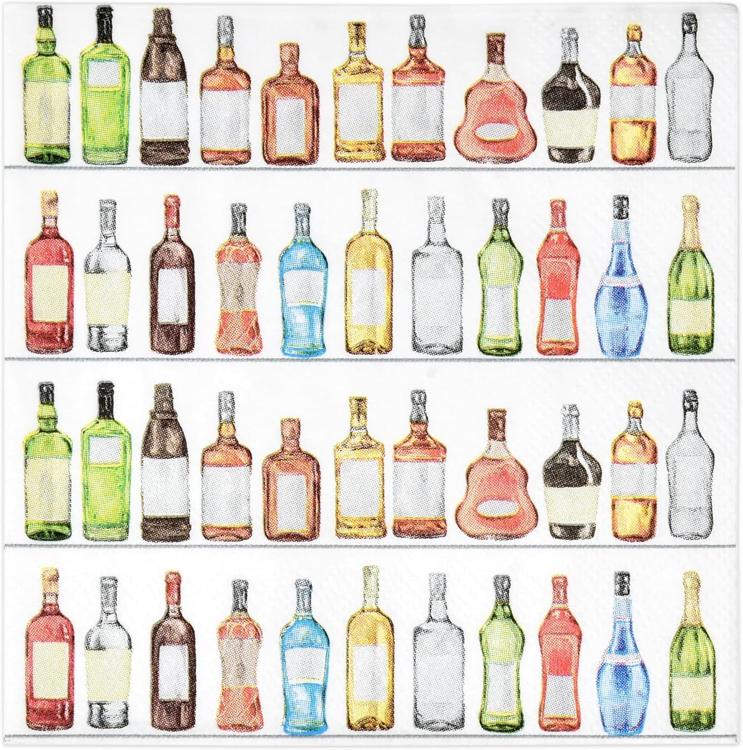 100 Disposable Wine Shelves Napkins by Gift Boutique