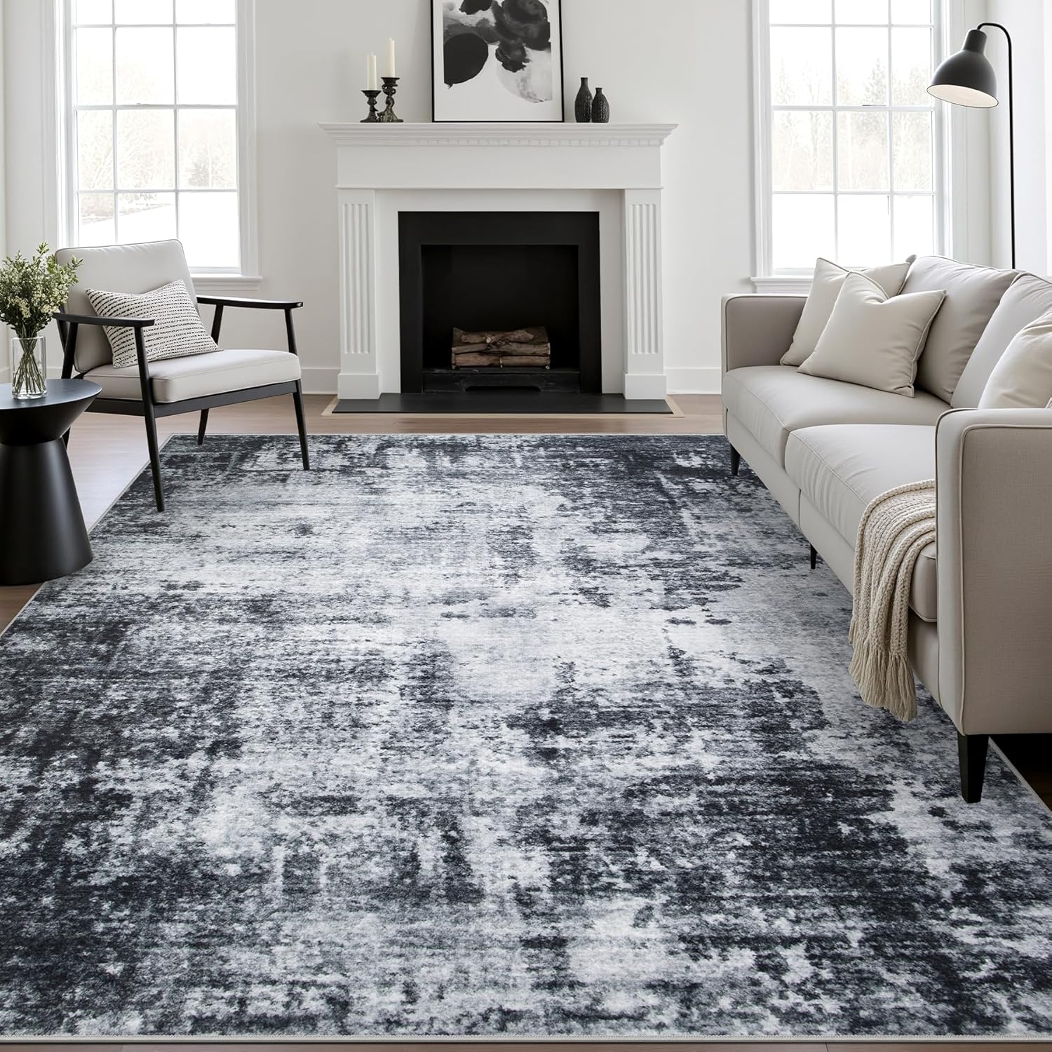 9x12 Area Rug for Living Room: Soft, Washable, Non-Slip Design
