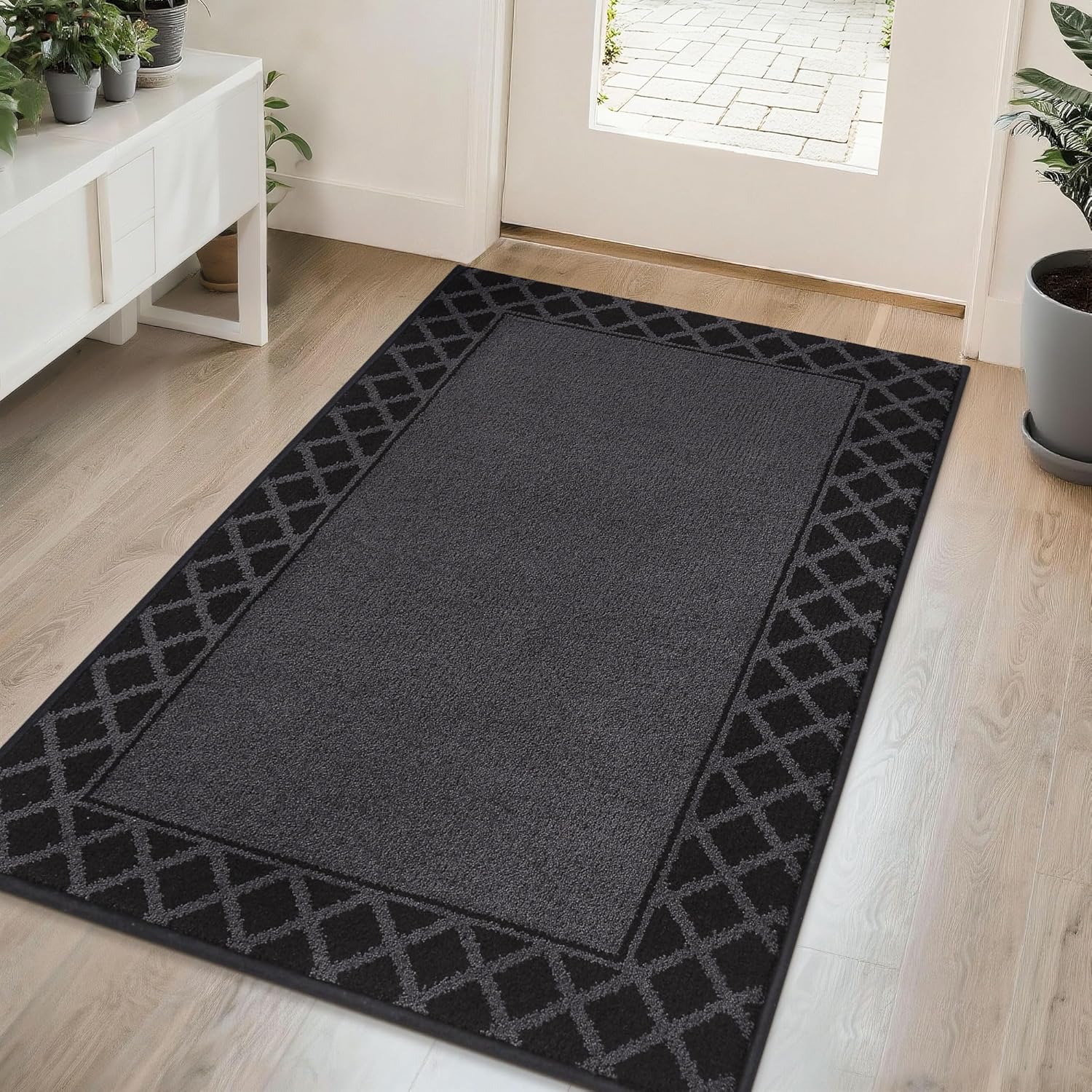 BEQHAUSE Door Mat Dirt Trapper Non Slip Entryway Rug 36in x 60in
