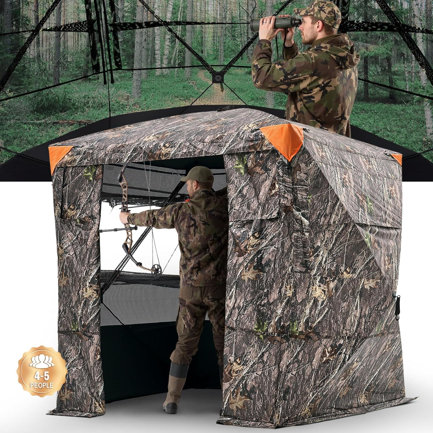 VEVOR Hunting Blind 270 See Through Ground Blind for Deer