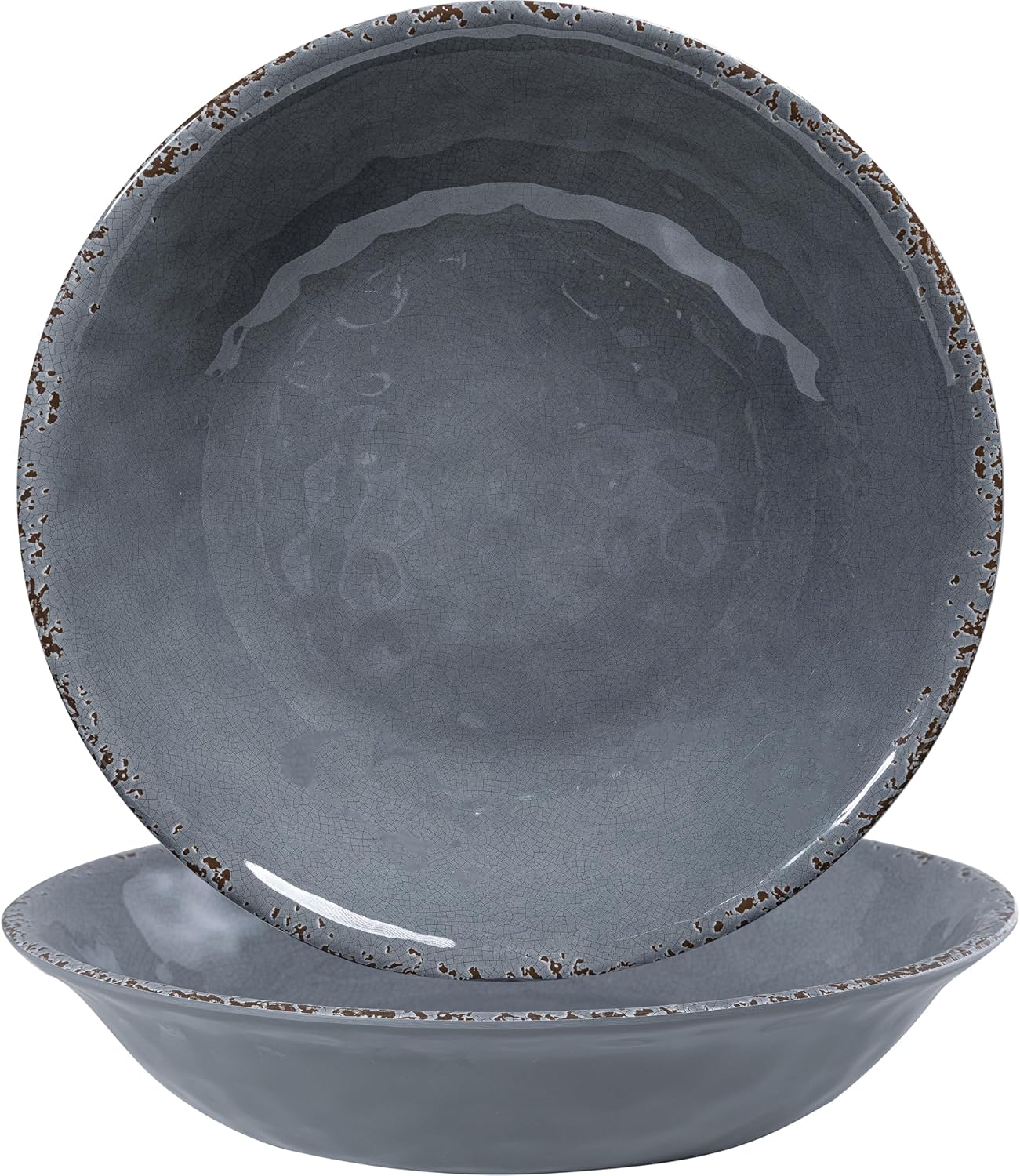 Farmhouse Large Melamine Serving Bowls Set of 2 for Food