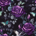 Dark Purple Rose Peel and Stick Wallpaper for Easy Home Decor