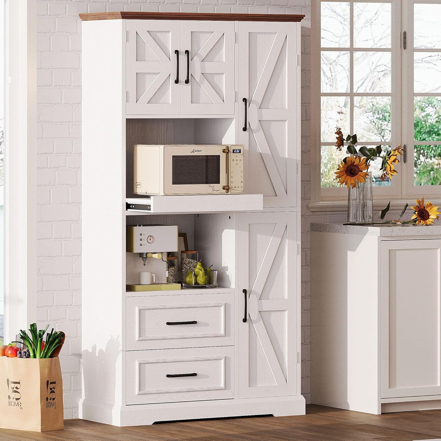 IRONCK Farmhouse Pantry Cabinet: Organize in Style!