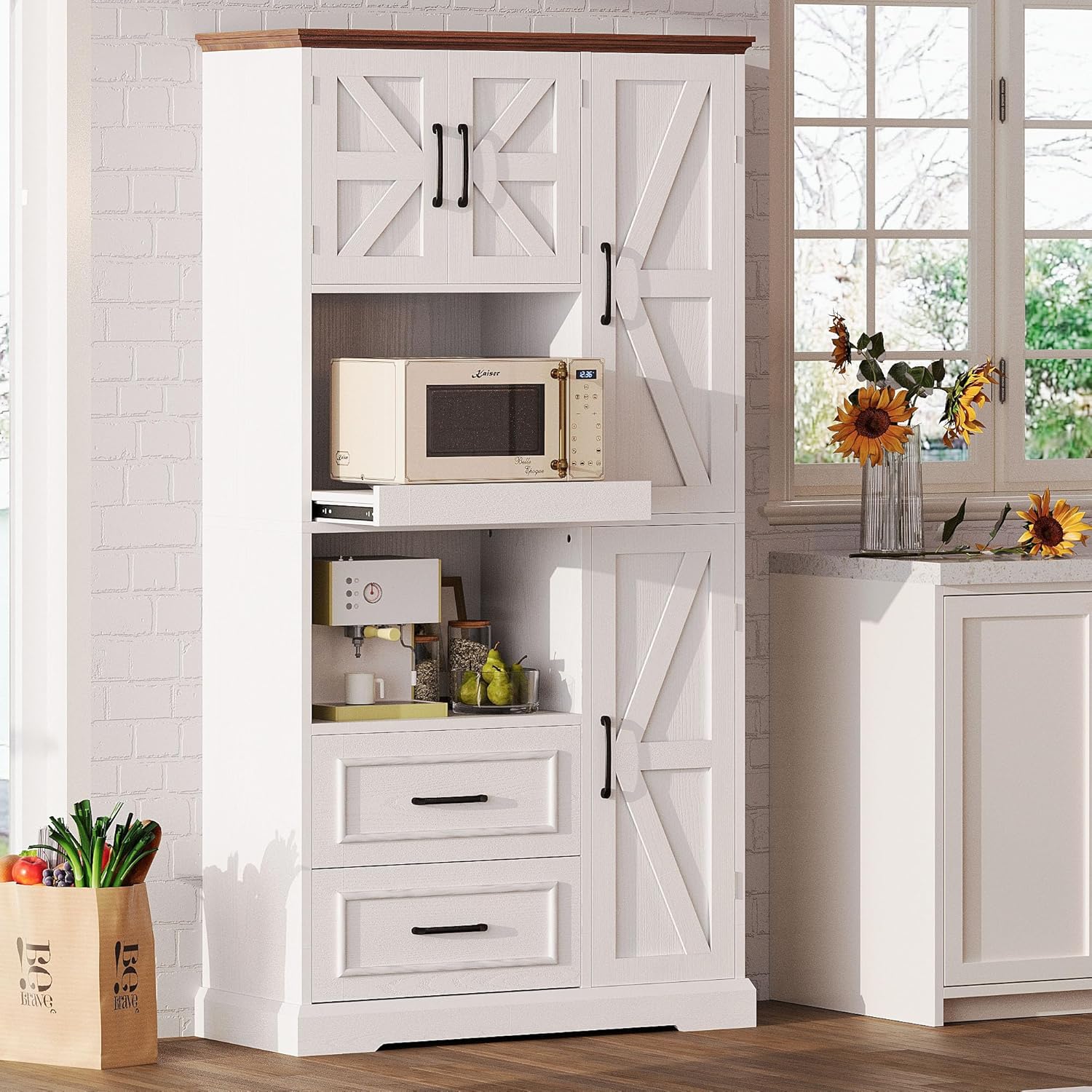 IRONCK Farmhouse Pantry Cabinet: Organize in Style!