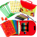 Drawing Stencils for Kids Kit & Carry Case - 55-Piece Travel Art Set