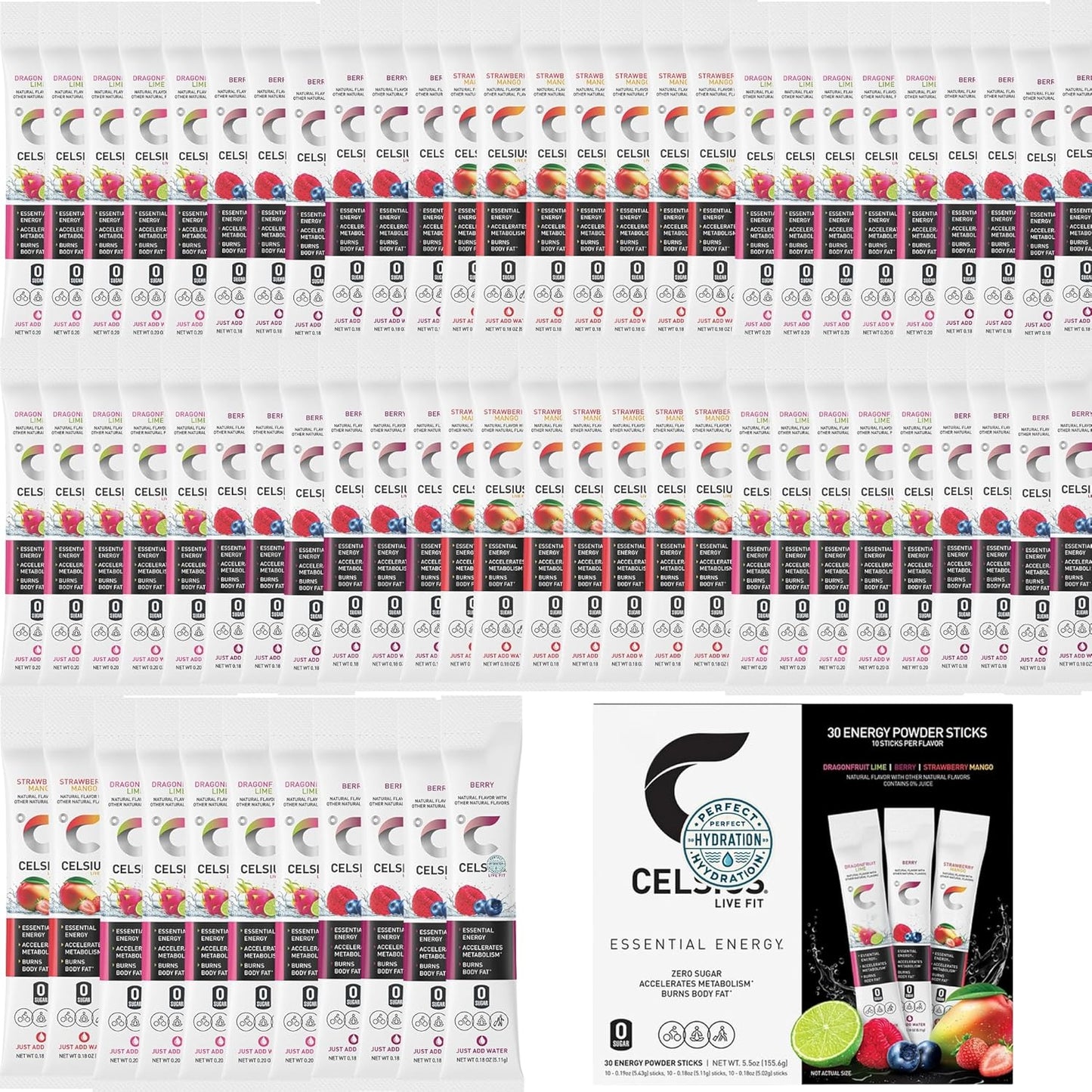 On the Go Essential Energy Powder Sticks Variety Pack for Boost