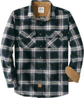 Dubinik Mens Flannel Shirt Long Sleeve Button Down Plaid - Warm Shirts