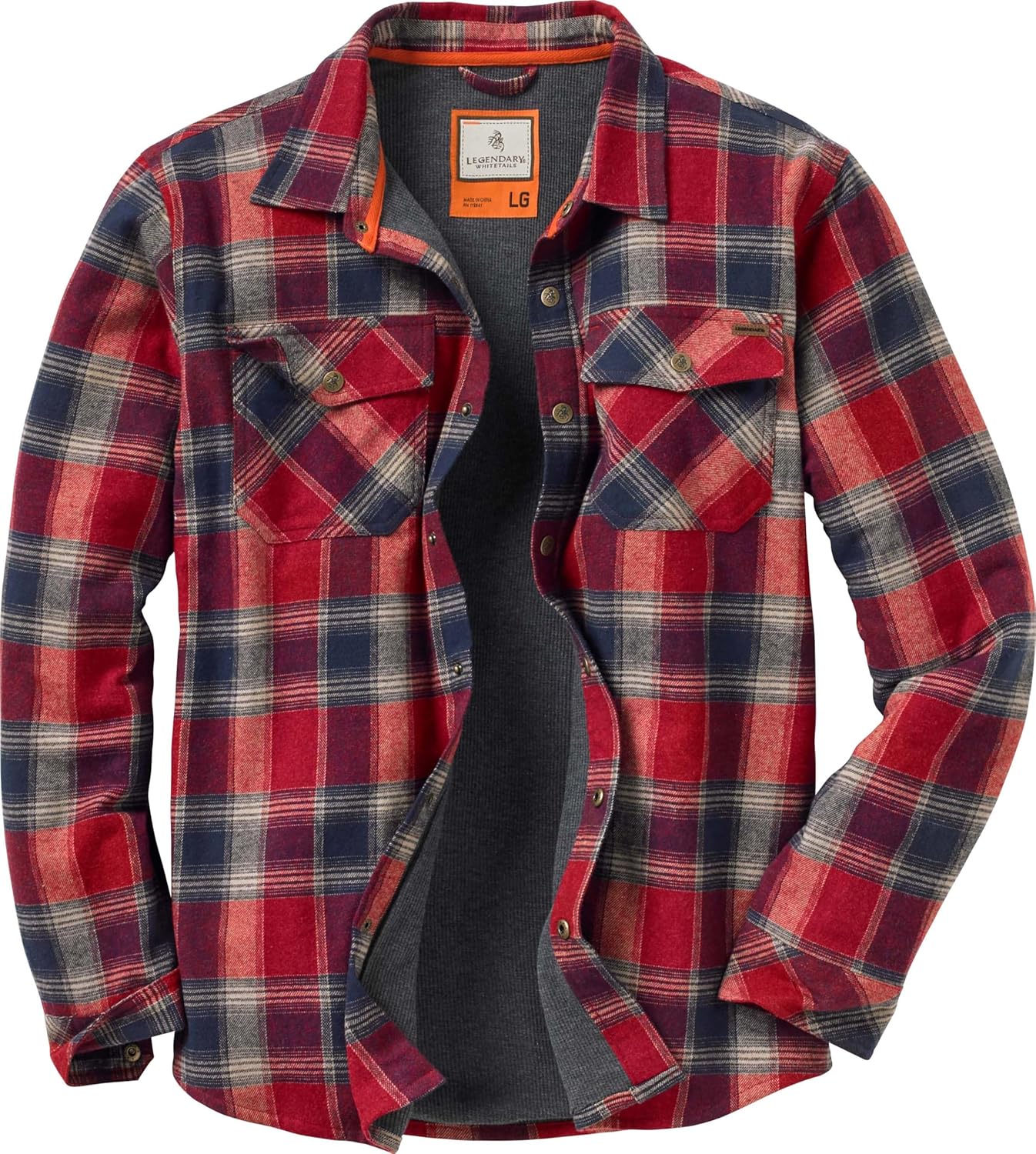 Legendary Whitetails Men's Thermal Lined Shirt Jacket for Comfort
