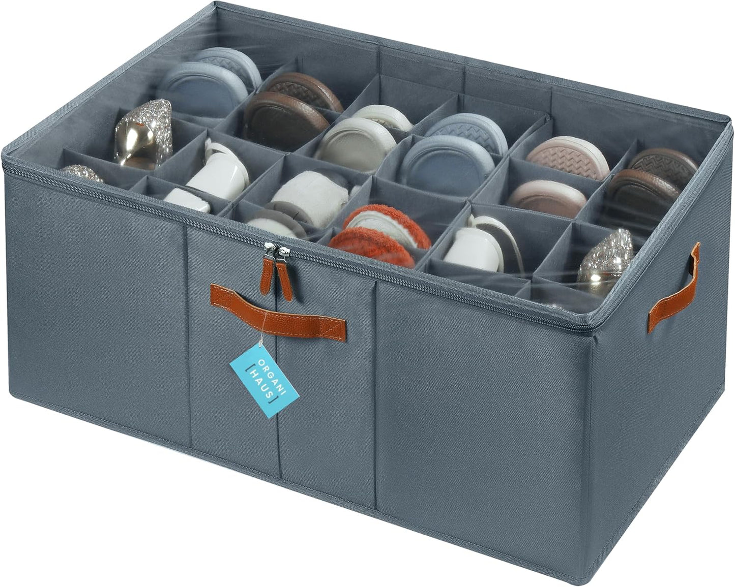OrganiHaus Extra Large Shoe Organizer for Closet Storage