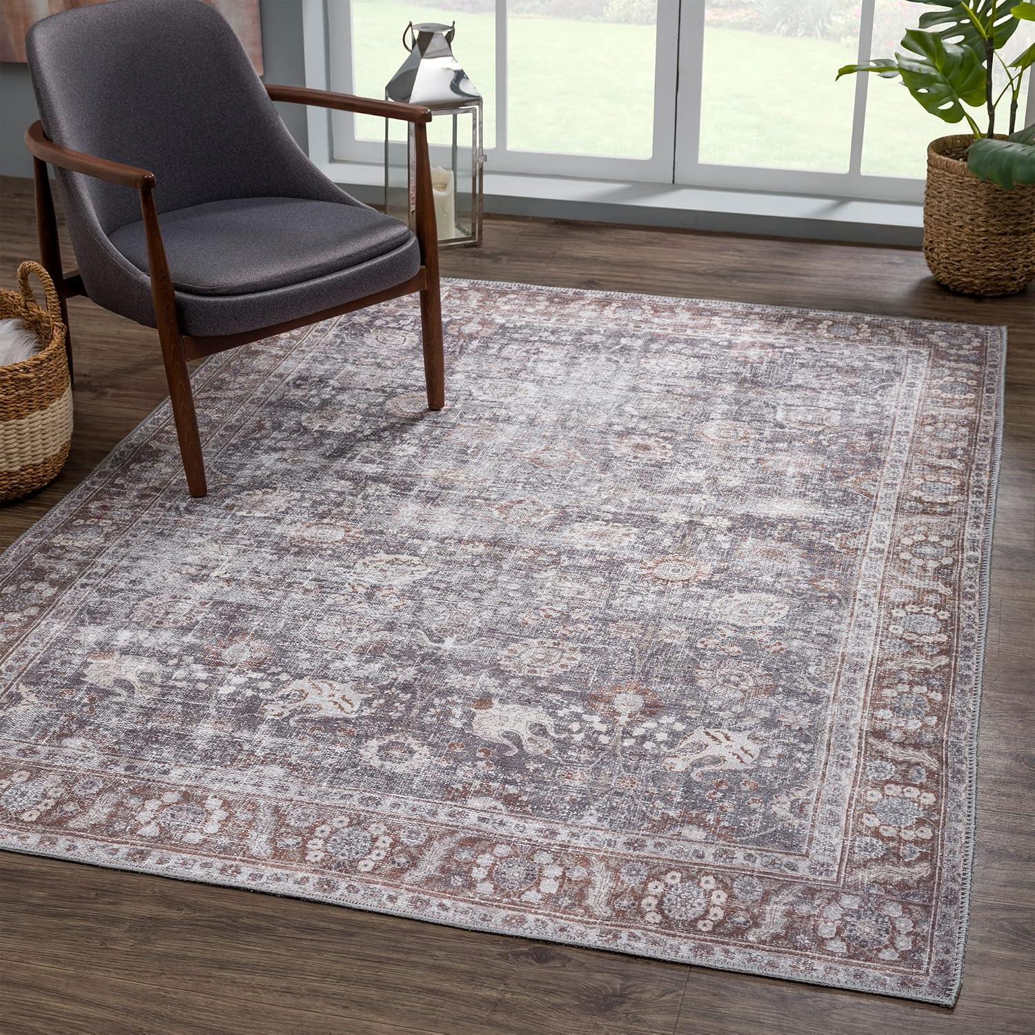 Bloom Rugs Washable 8ft x 10ft Rug - Stylish Area Rug for Home