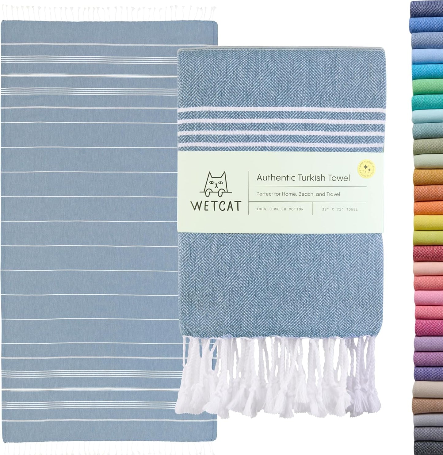 WETCAT Turkish Beach Towel Oversized for Ultimate Comfort