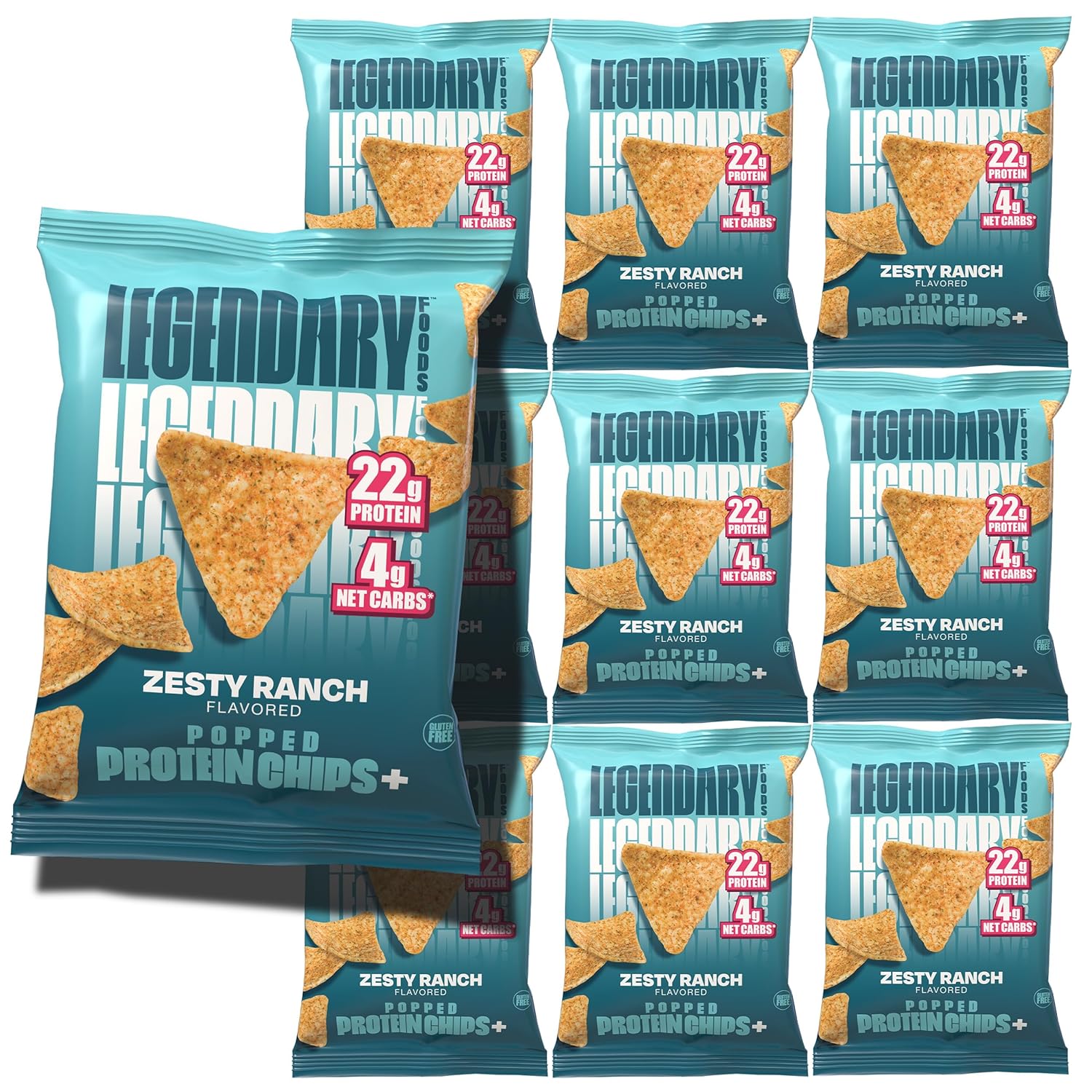 Legendary Foods Zesty Ranch Protein Chips for Healthy Snacking