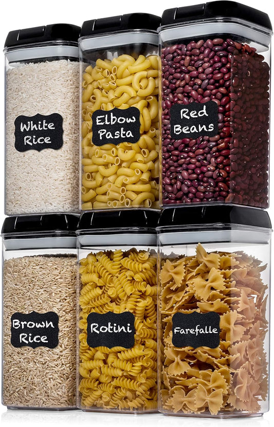 Shazo Airtight Food Storage Containers - 6 PC BPA Free Set