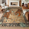 Moynesa Tiger 8x10 Area Rug - Washable Vintage Soft Boho Rug