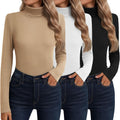 Neer 3 Pack Cotton Women's Turtleneck Long Sleeve Tops - Warm, Soft as