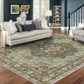 8x10 Washable Oriental Area Rug for Cozy Living Room Decor