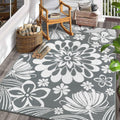 Outdoor Plastic Straw Rug 6x9ft Reversible Patio Rug - Waterproof