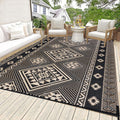 HiiARug Outdoor Rug 6ftx9ft Waterproof Reversible Patio Mat
