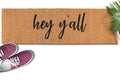 Hey Y'all Large Door Mat 50x15 in - Oversized Welcome Mat for Double
