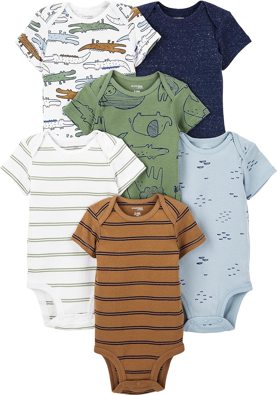 6-Pack Short-sleeve Bodysuits by Carter's: Ultimate Comfort!