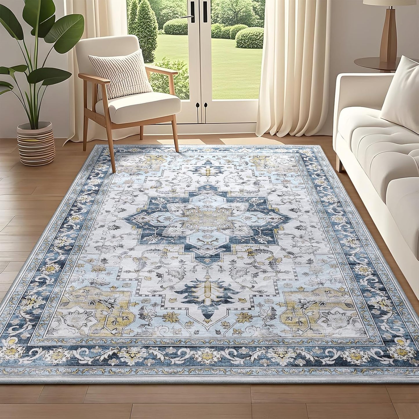 5x7 Vintage Area Rug for Living Room and Bedroom Decor