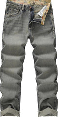 Men's Non-Stretch Regular Fit Straight-Leg Denim Pants (Style CW54)