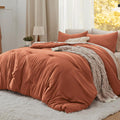 Bedsure Full Size Comforter Set, Burnt Orange - All-Season Comfort