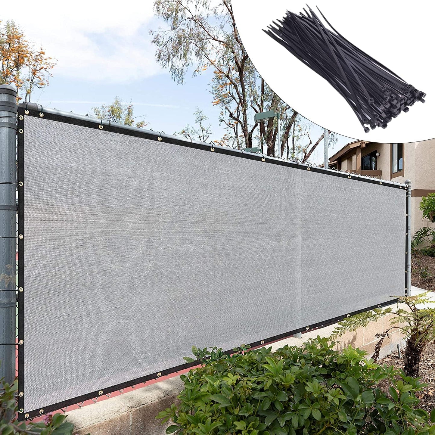 Royal Shade 6ft x 194ft Grey Fence Privacy Screen for Outdoor Use
