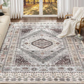 5x7 Rugs for Living Room Washable Boho Vintage Area Rug - Soft