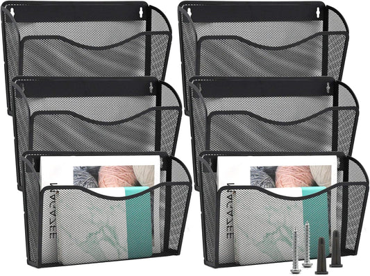 EASEPRES 6 Pocket Mesh Hanging File Organizer for Home Office