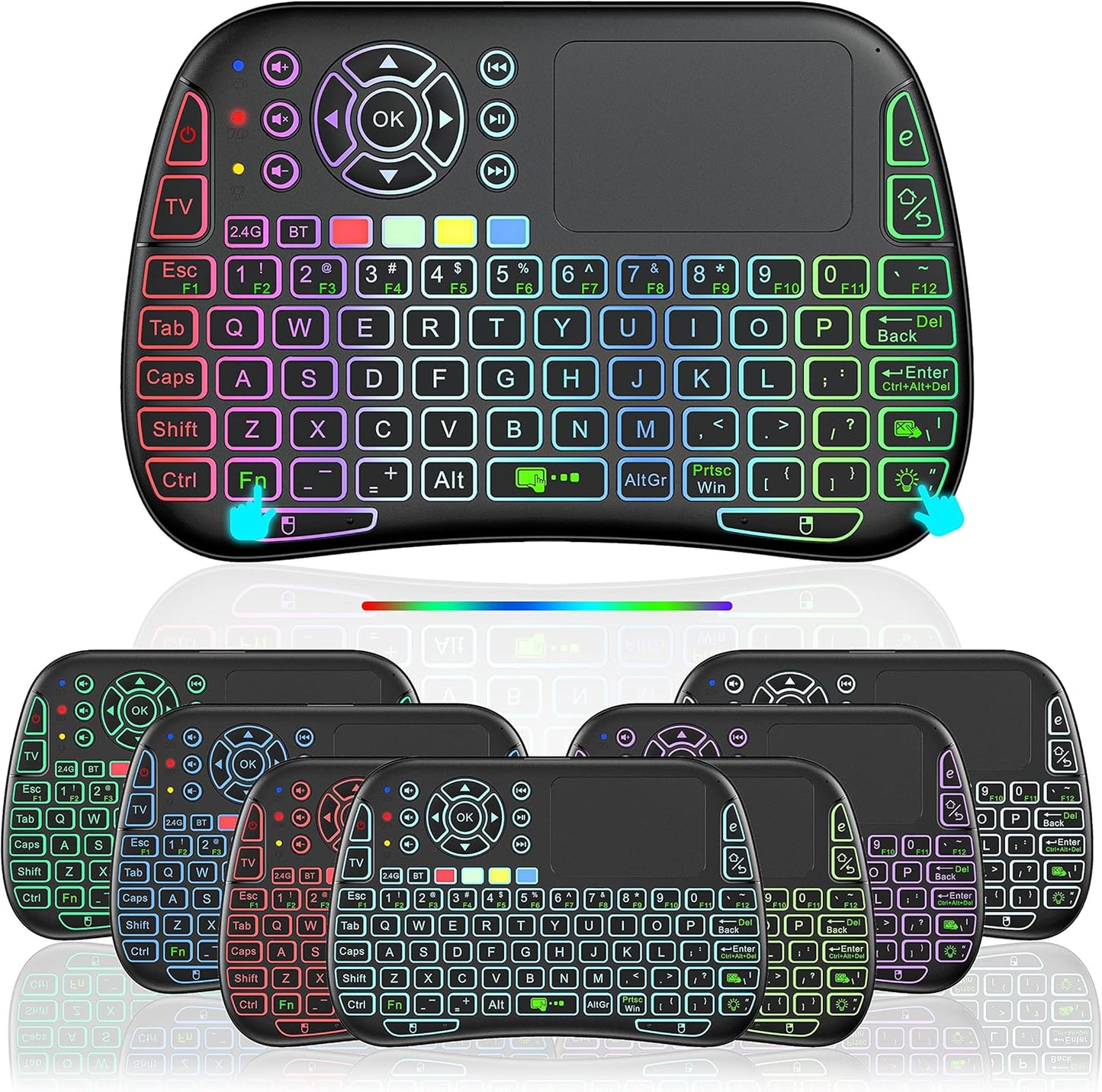 Backlit Mini Bluetooth Keyboard - Versatile Connection Options