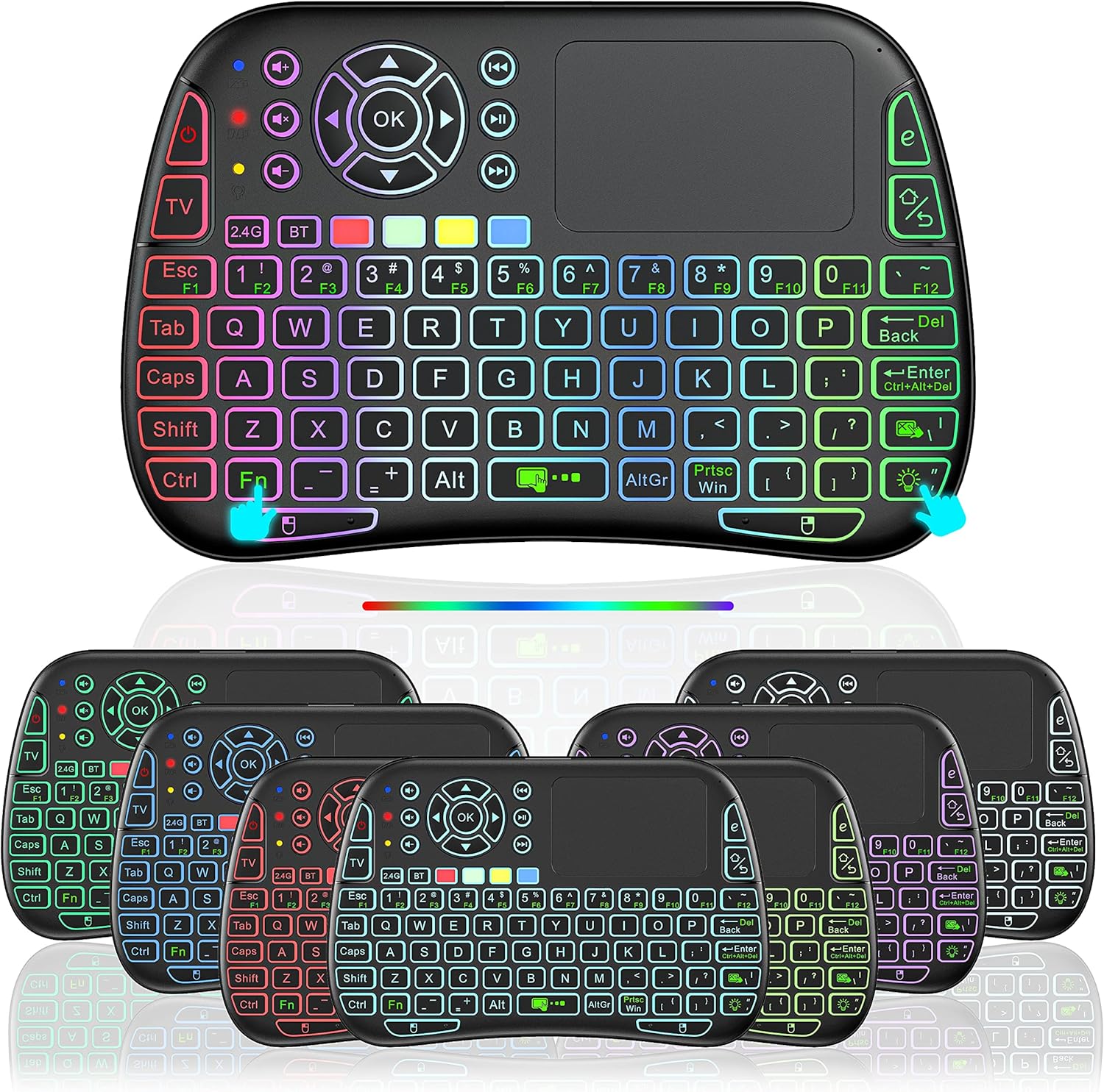 Backlit Mini Bluetooth Keyboard - Versatile Connection Options