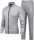 Women's 2 Pieces Athletic Tracksuit Full-Zip Workout Sweatsuit