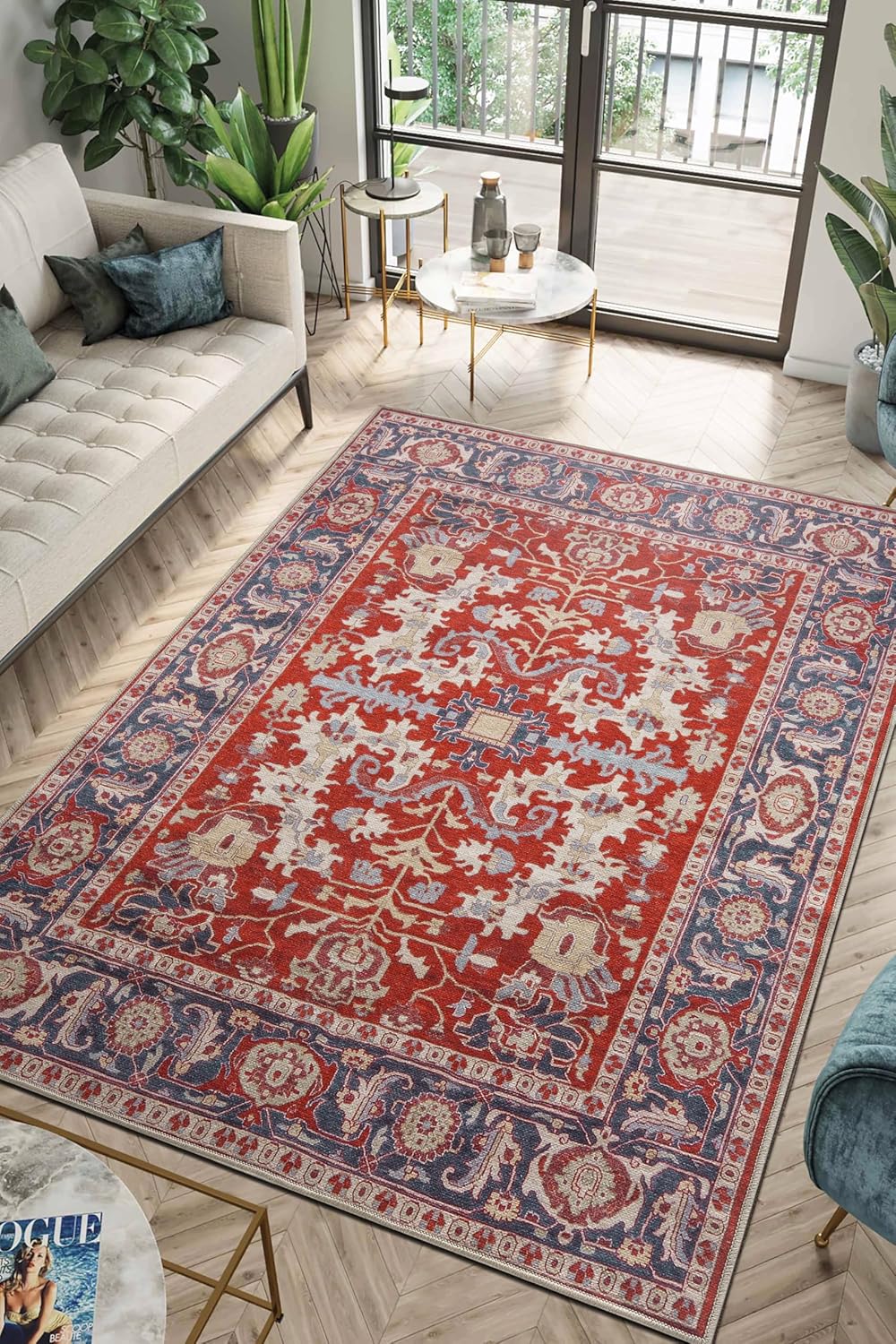 Keen Home Design 6x9 Rug - Vintage Machine Washable Area Rug