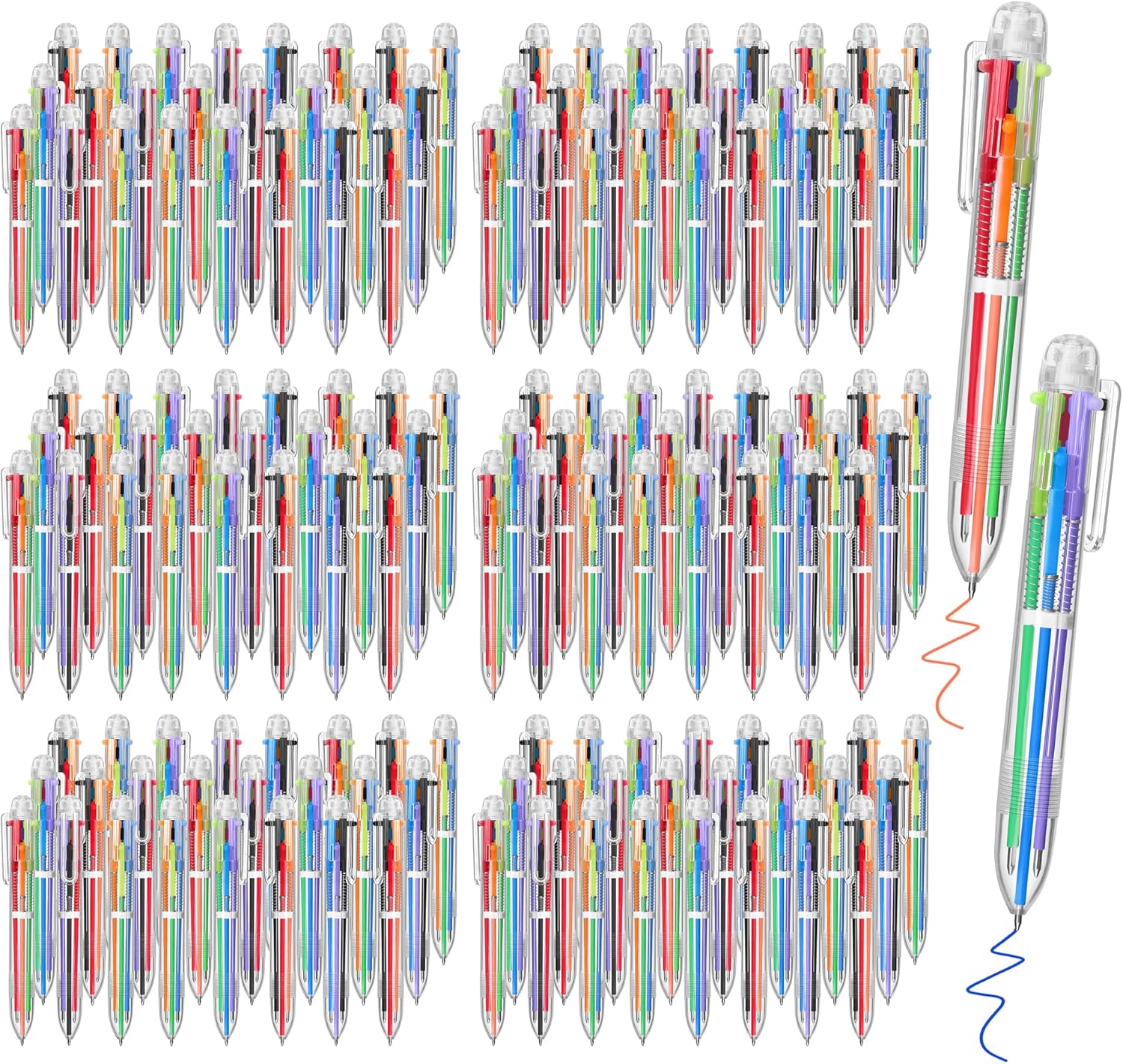 Aodaer 144 Pieces Multicolor Ballpoint Pens for All Ages