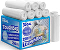 30-33 Gallon Clear Trash Bags Heavy Duty - Contractor Strength