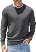 Mens Crewneck Pullover Lightweight Sweater - Slim Fit Everyday Knit