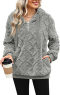 ReachMe Womens Oversized Sherpa Pullover Hoodie - Cozy (Style 28FW)