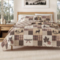 Lodge Bedspread King Size Quilt with 2 Shams - All-Season Comfort